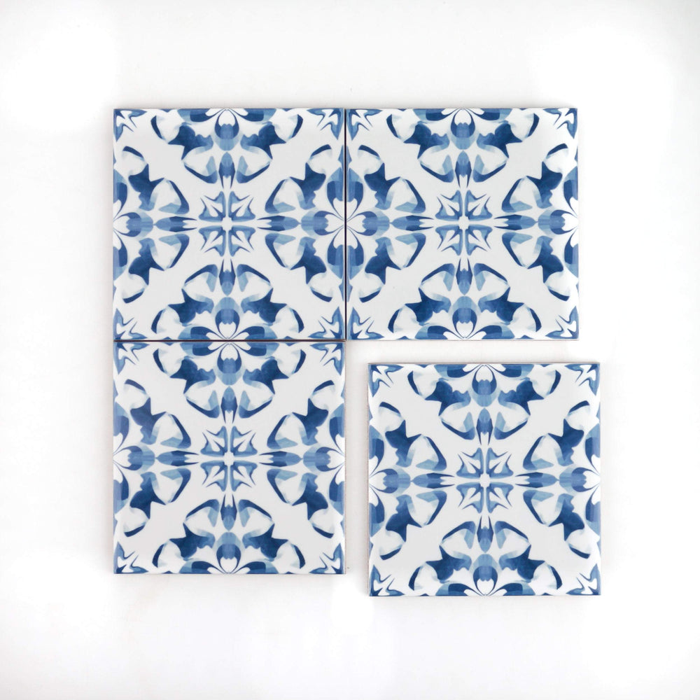Blue Delft Mix-and-Match flower tiles