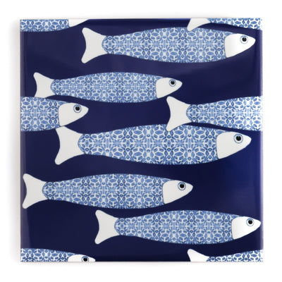 Ocean Shoal tile - Navy Blue