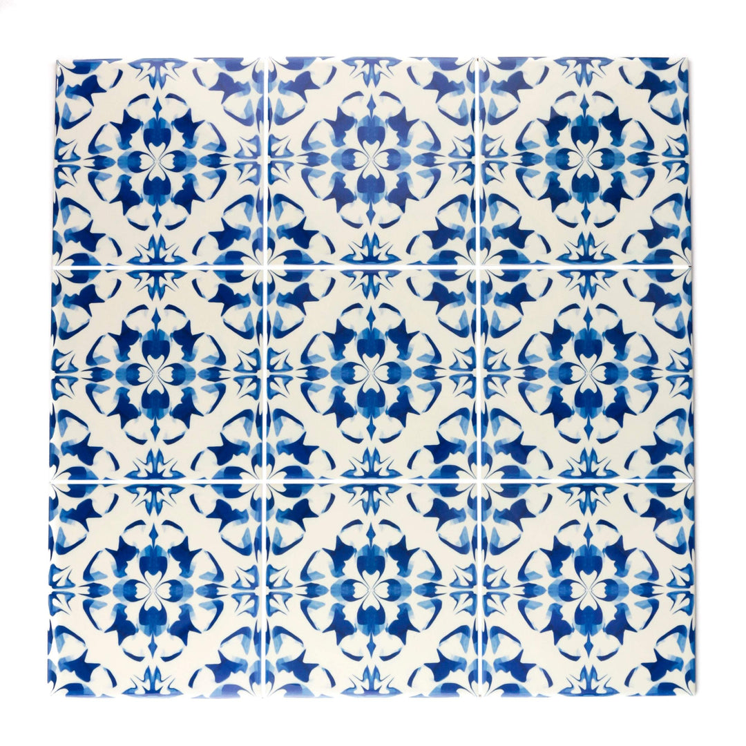 Vintage country style blue kitchen decorative tiles