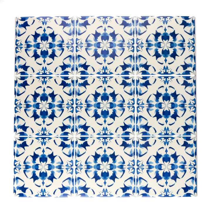 Vintage country style blue kitchen decorative tiles