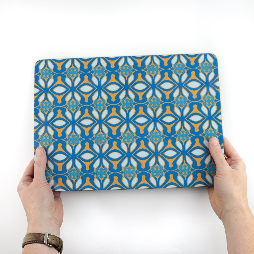 Blue turquoise orange placemat
