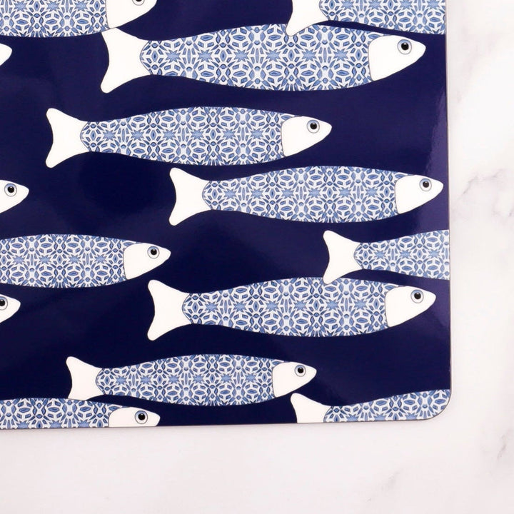 Ocean table mat, navy