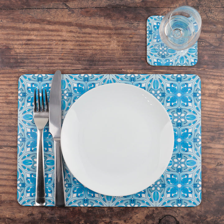 Art Deco placemat - Turquoise