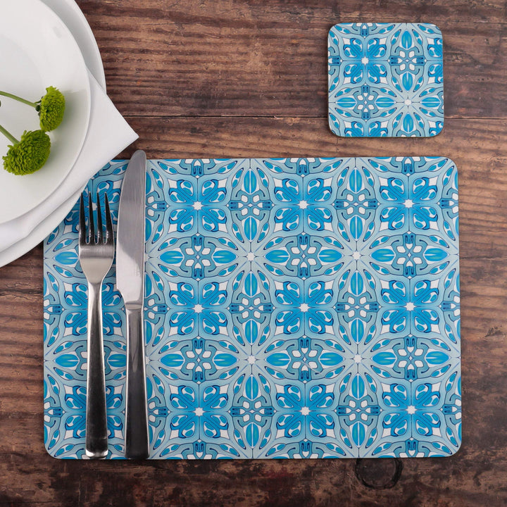 Art Deco placemat - Turquoise