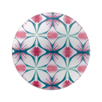 Pink and Teal Flower coasters