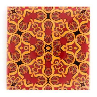 Bohemian Red gold tiles