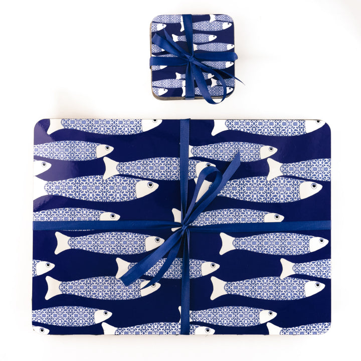 Ocean table mat, navy