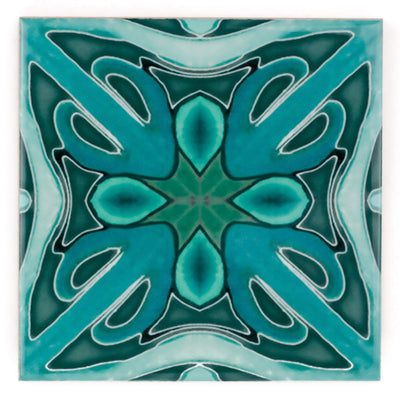 Single version "Malachite Twining" Green blue kitchen tiles