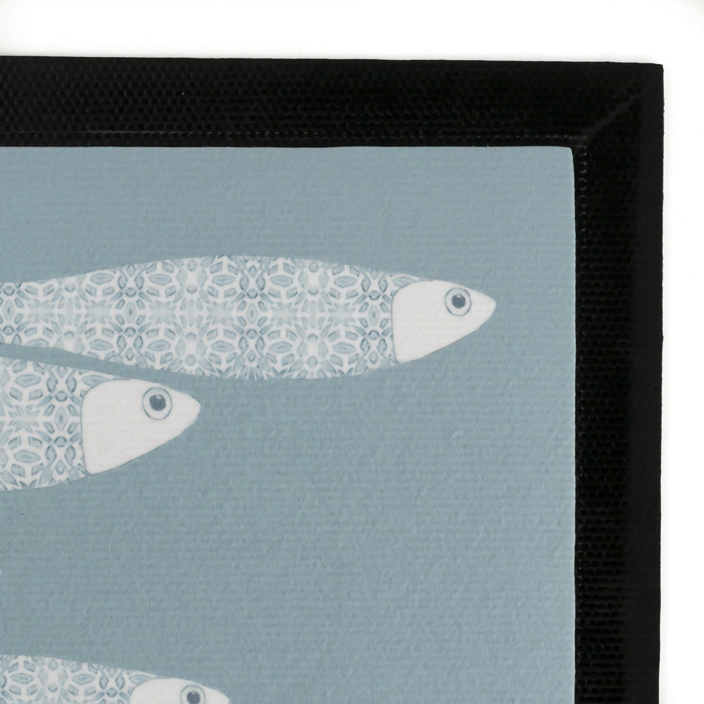 Ocean Fish Cat Food Mat - Waterproof Floor Mat - DoodlePippin