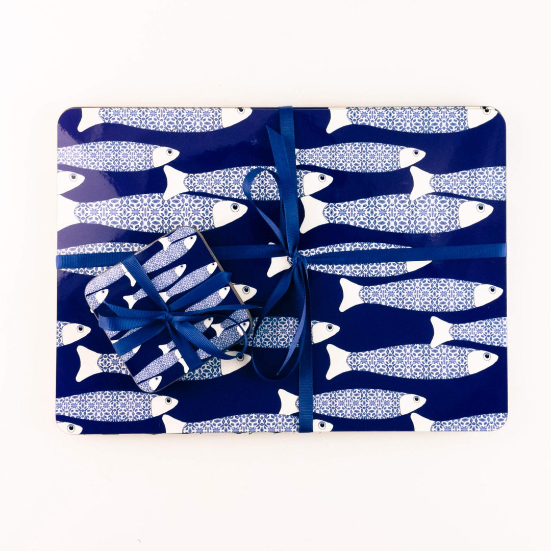 Ocean table mat, navy