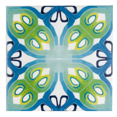 Teal Art Deco tiles