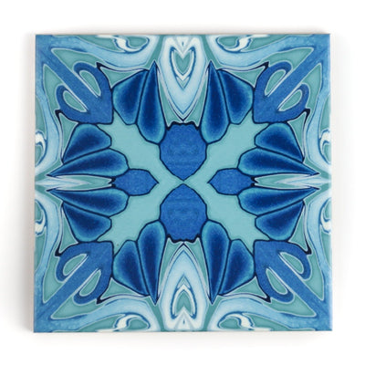 Turquoise art deco tiles