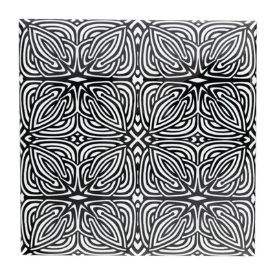 Black white "Celtic Knot" design tile