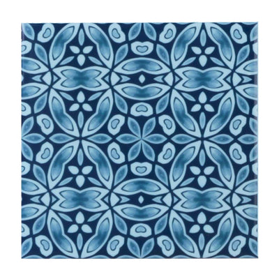 Liberty Print blue green kitchen splashback tiles