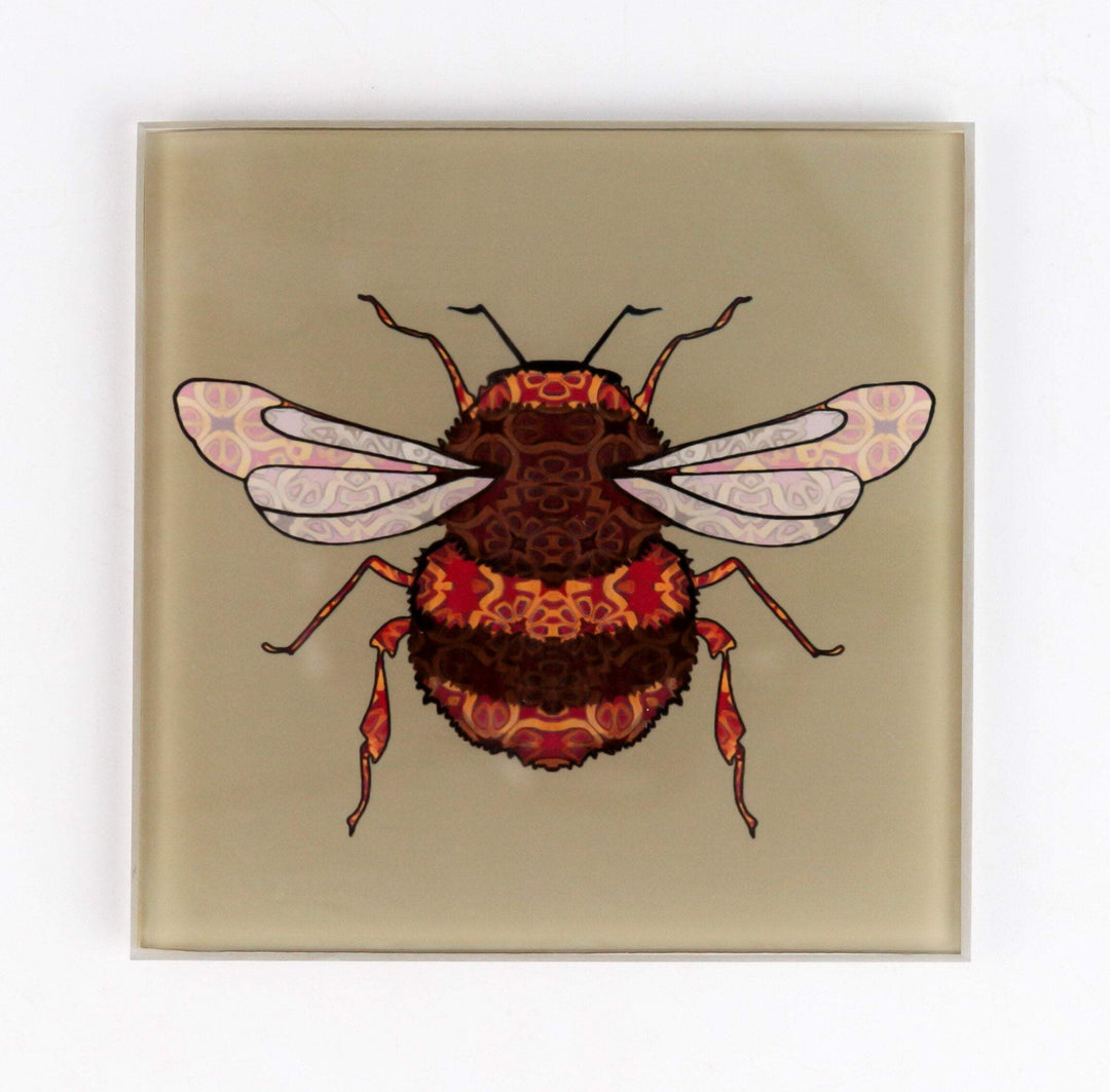Bumble Bee Coaster Set - golden beige