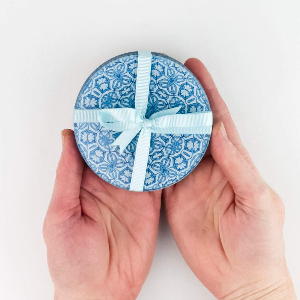 Blue "Turkish Flower" Coaster Set
