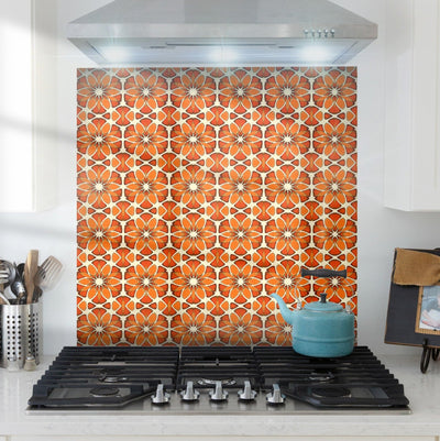 Moroccan Flower Kitchen Splashback