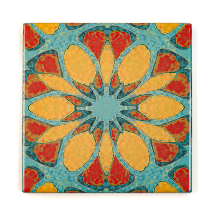 Moroccan Flower tiles - Large Scale - FIRED INK Version