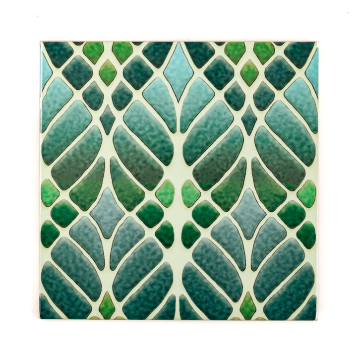 "Malachite Twining" Green blue kitchen tiles