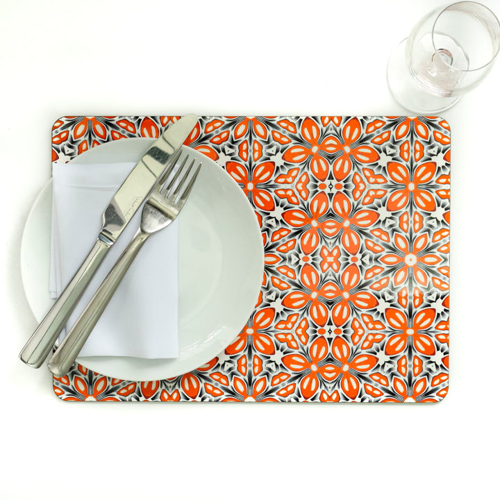 Orange Fox Flower Placemat