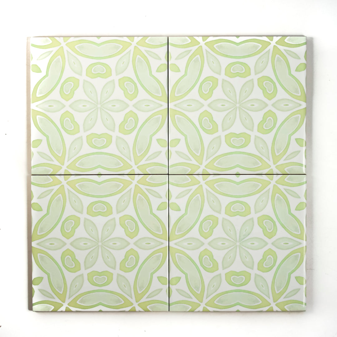 SALE SET - 4x 15cm Apple Tree (large scale) - Pale Green Tiles