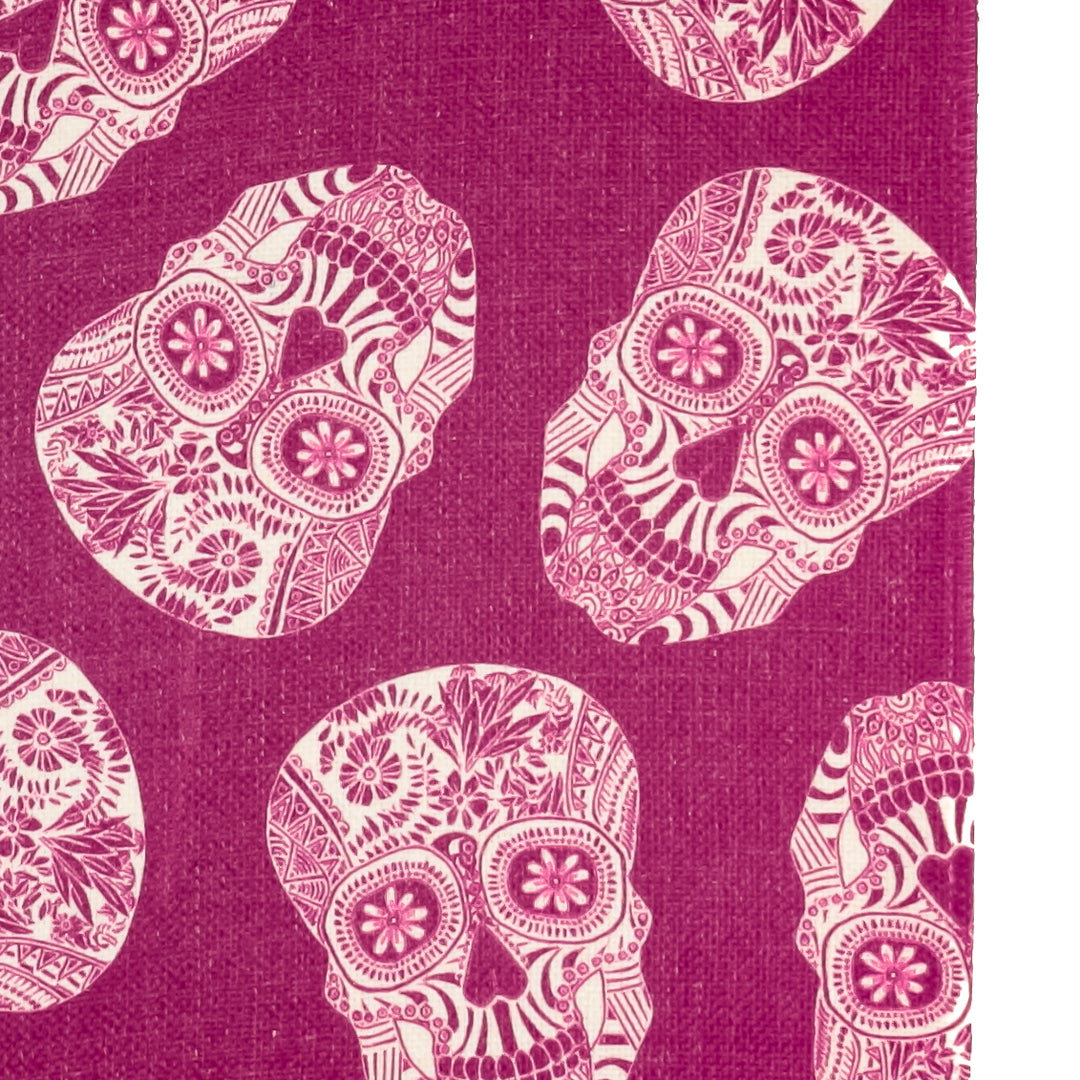 Tumbling Skulls / Day of the Dead Fabric Placemat