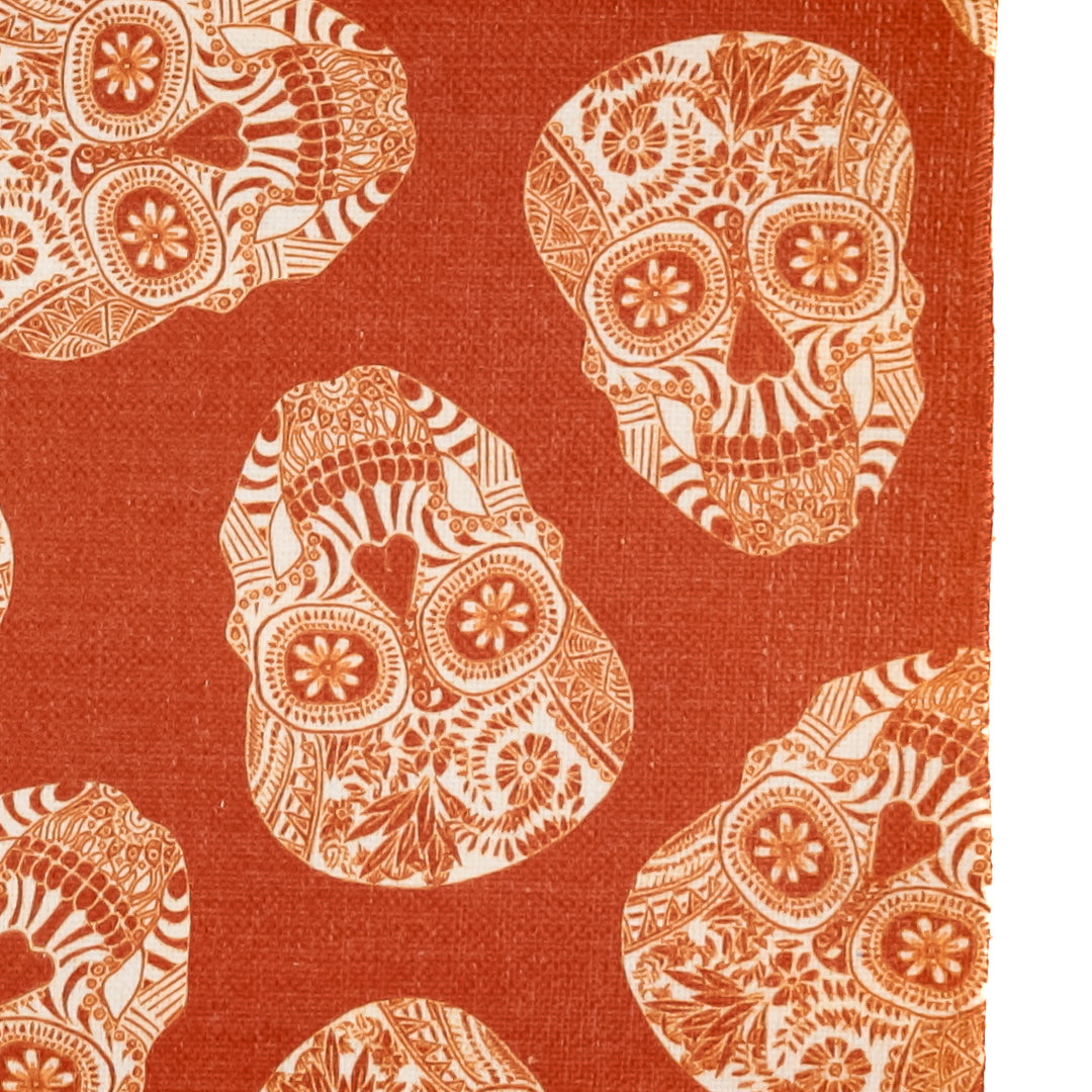 Tumbling Skulls / Day of the Dead Fabric Placemat