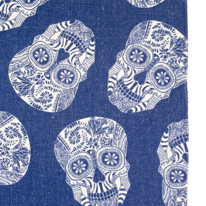 Tumbling Skulls / Day of the Dead Fabric Placemat