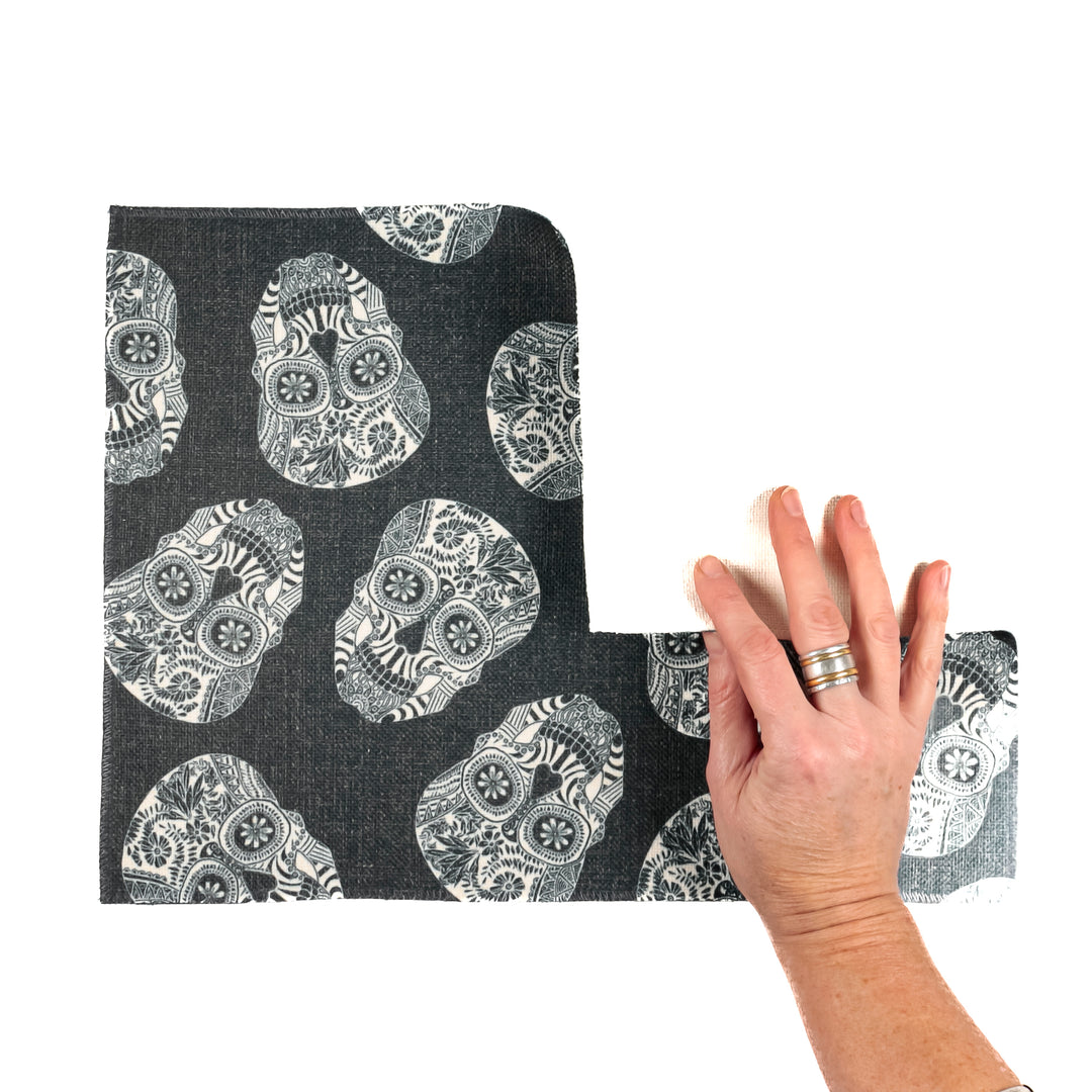 Tumbling Skulls / Day of the Dead Fabric Placemat