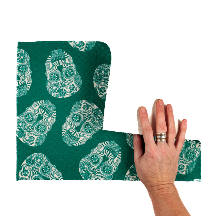 Tumbling Skulls / Day of the Dead Fabric Placemat