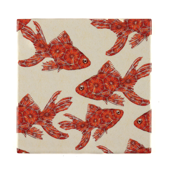 Goldfish tile - Standard Scale - FIRED INK Version