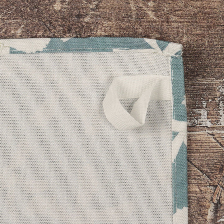 Sale | Jasmine Flowers tea towel - Aqua - 100% Cotton
